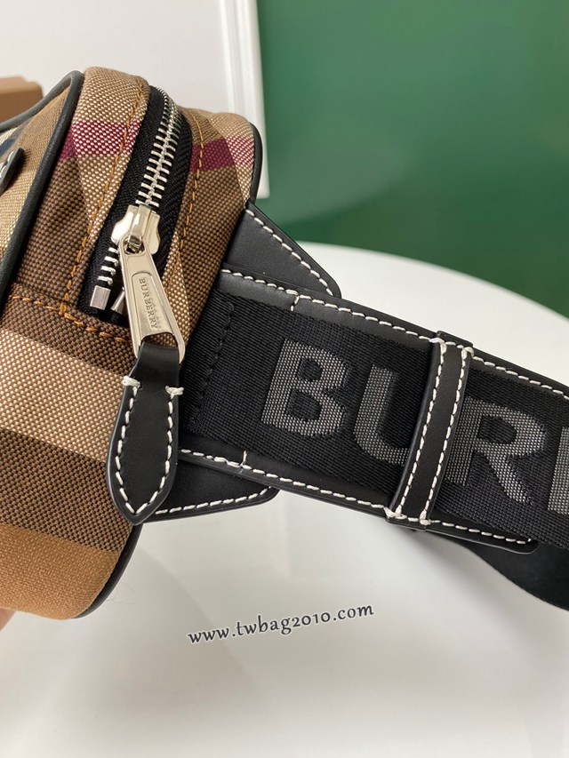 Burberry專門店新款腰包 巴寶莉格紋布男士腰包挎包 yxb1185